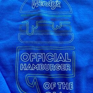 WENDY’S Fast Food Official Hamburger of the CIAA Blue Sweater Unisex Small